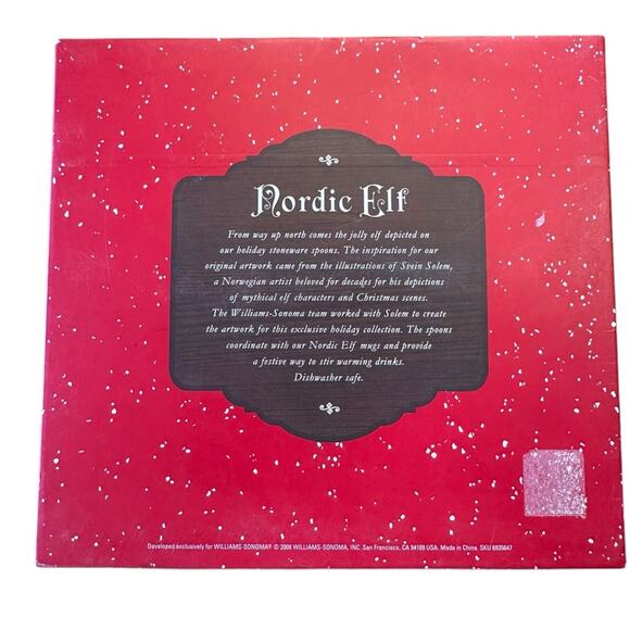 Williams Sonoma Nordic Elf Ceramic Spoon Set NIB - Picture 2 of 4